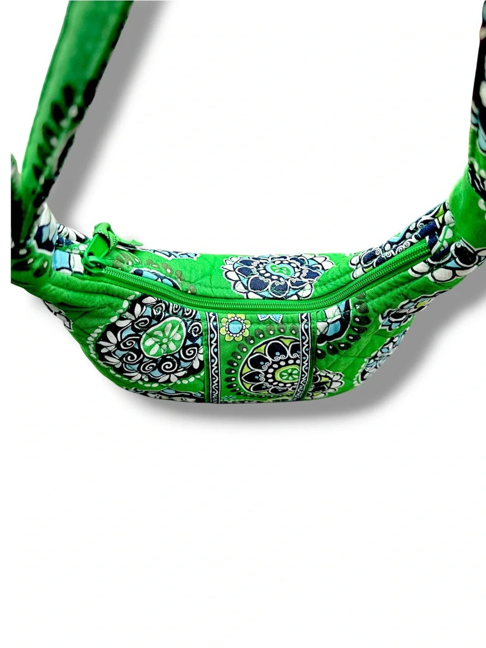 Vera Bradley Cupcakes Green Quilted Shoulder Bag Hobo Purse